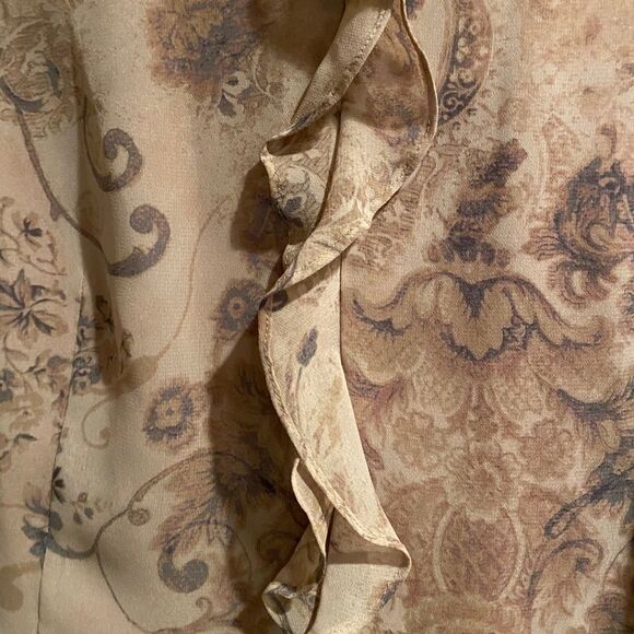 Pendleton Ruffled Printed Top Sz 16 - Picture 3 of 8